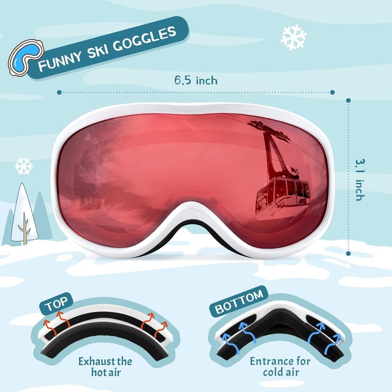 Supertrip Kids Ski Goggles, Anti-Fog Snow Snowboard Goggles for Kids Boys Grils Youth Age 5-15 - Image 3